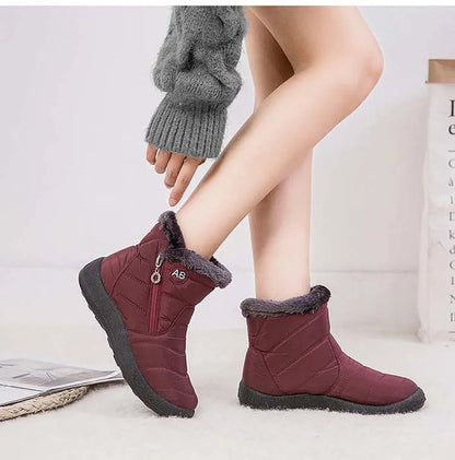 Botas de nieve para mujer, zapatos casuales para mujer, botines impermeables para mujer, botines ligeros de talla grande, botas de invierno para niñas
