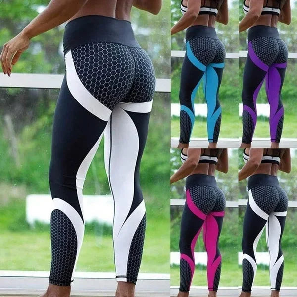 Pantalones de yoga estampados para mujer, leggings deportivos profesionales push up para correr, fitness y gimnasio, ajustados, tipo lápiz