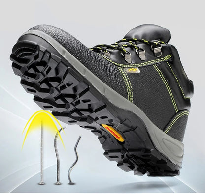 Work Safety Shoes Men Waterproof Slip On Male Breathable Work Steel Toe Shoes Electrical Insulation Construction Sneakers