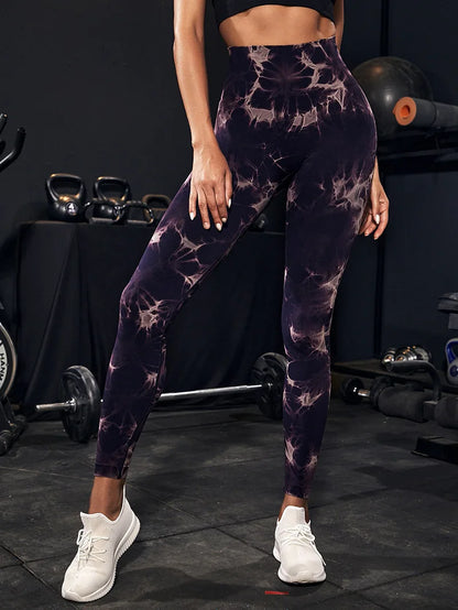 Leggings deportivas para mujer, pantalones de yoga sin costuras con estampado tie-dye de 47 colores, mallas para correr, fitness, cintura alta, para gimnasio y entrenamiento.