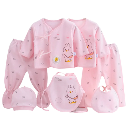 Ropa para bebés niñas recién nacidas 100% algodón, conjunto de top, gorro, baberos y pantalones de 0 a 3 meses