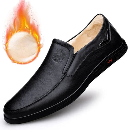 Zapatos de hombre hechos a mano, zapatos de cuero para negocios, mocasines con suela de goma, zapatos casuales sin cordones para hombre, zapatos de oficina para trabajo, zapatos de vestir planos negros.