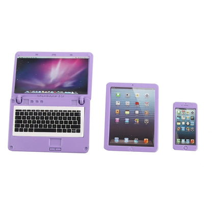 Accesorios para muñecas de color morado: equipaje, suéter, pijama, esterilla de yoga, zapatos, cámara y perchas para muñecas recién nacidas y americanas de 43 cm.