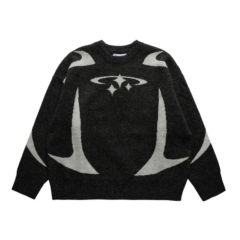 GRAN PROMOCIÓN Suéter retro Y2K en otoño e invierno Suéter con estampado de estrellas Y2K Suéter Harajuku de invierno Ropa estética unisex