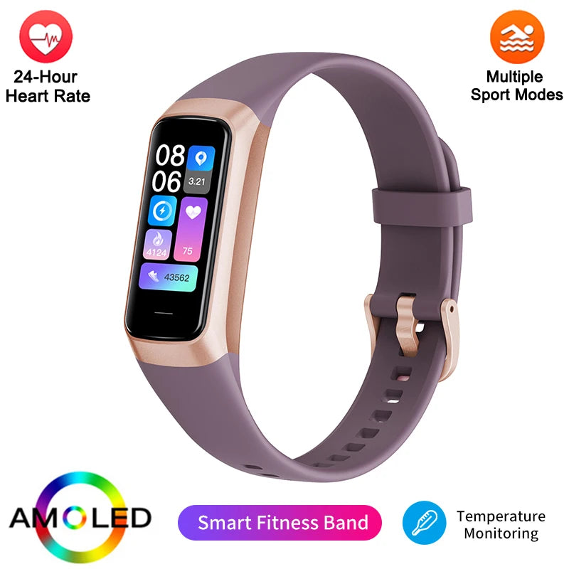 Reloj inteligente FOXBOX para hombre y mujer, resistente al agua IP67, con control de la temperatura corporal y rastreador de actividad física, LIGE