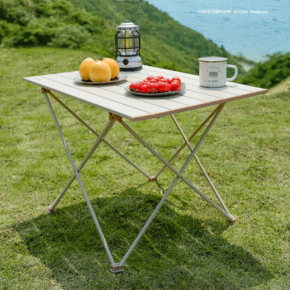 Mesa de camping plegable ultraligera, portátil, para exteriores, para cenar, picnic, barbacoa, ocio, muebles de almacenamiento para exteriores.