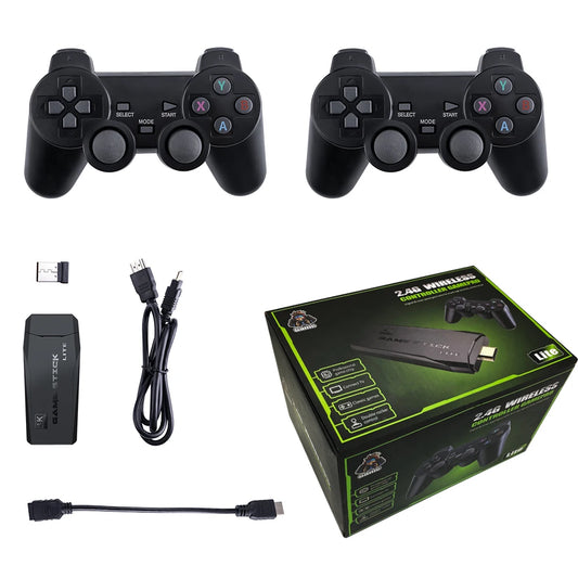 Consola de videojuegos de 64 GB con 20.000 juegos integrados, consola portátil retro, mando inalámbrico, reproductor de juegos para niños, regalos de Navidad