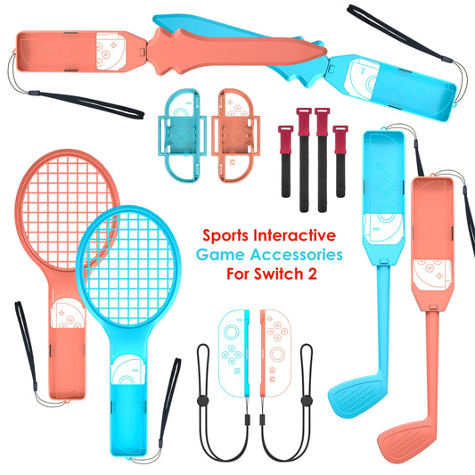Accesorios para juegos deportivos interactivos para Switch 2: boxeo, tenis, golf y esgrima para la consola NS 2. Regalo para gamers.