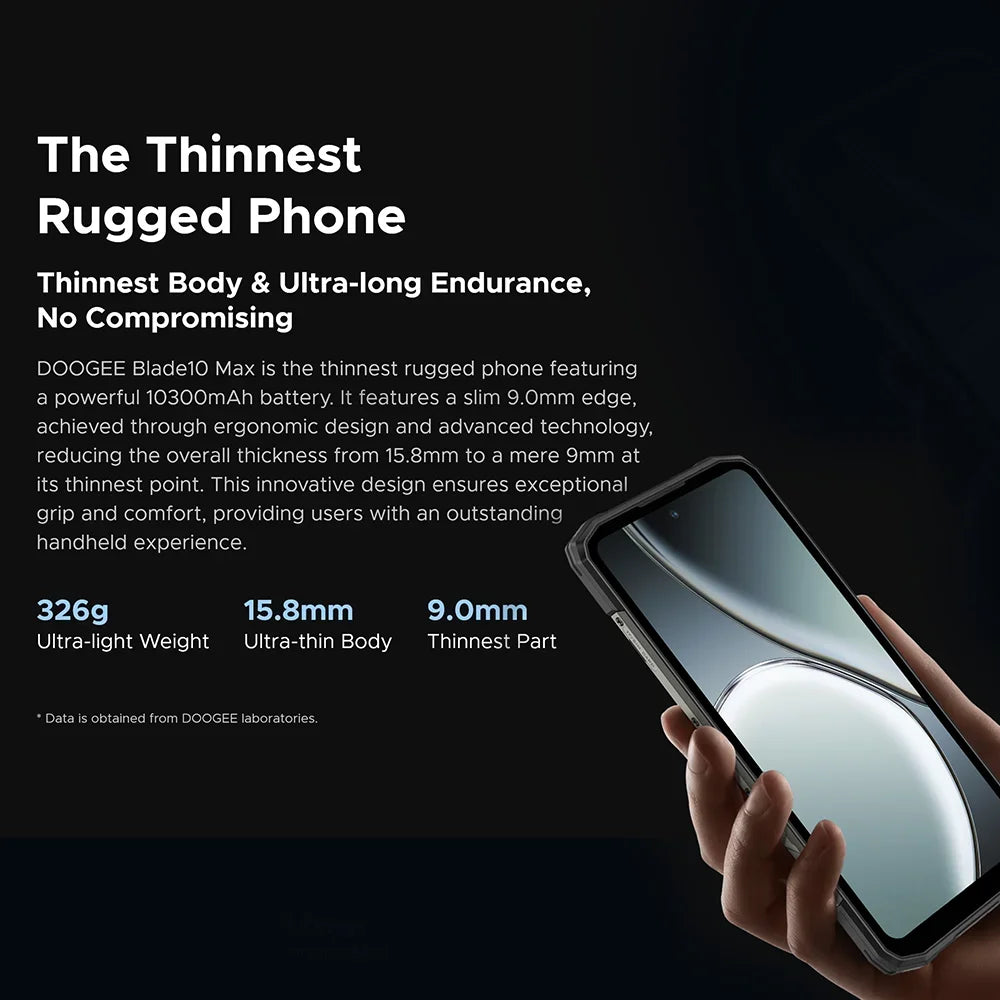 【Brand+】Estreno mundial: DOOGEE Blade10 Max, teléfono resistente con pantalla de 6,56" y 90 Hz, 8 GB de RAM + 256 GB de almacenamiento, cámara trasera de 50 MP, batería de 10300 mAh y carga de 18 W.