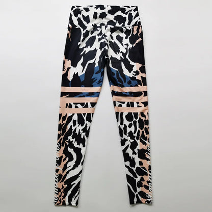 Pantalones de mujer con estampado 3D de rayas de leopardo, leggings deportivos push up para correr, pantalones ajustados, pantalones casuales para mujer, leggings de fitness para mujer