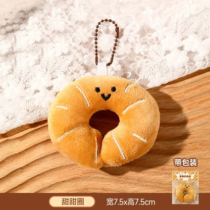 Panes lindos, bolsas de peluche, colgantes, llaveros, accesorios creativos para muñecas pequeñas, mochilas de dibujos animados para niñas al por mayor.