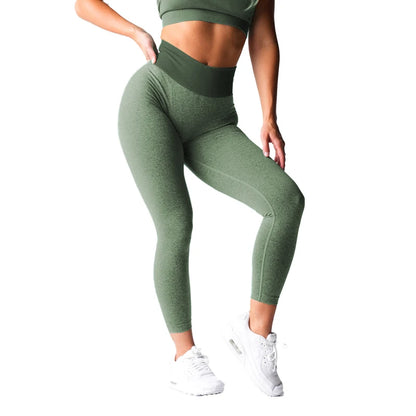 Nuevas mallas deportivas sin costuras, tipo leggings, de spandex, para mujer, suaves, para entrenamiento, fitness, yoga, cintura alta, ropa de gimnasio.