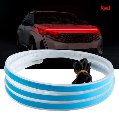 Tira de luz LED para capó de coche, impermeable, para decoración exterior, faros delanteros decorativos, lámpara ambiental universal de 12 V