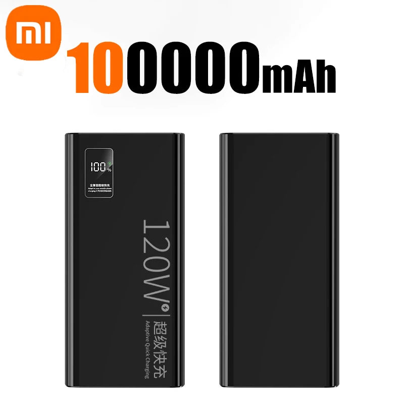 Banco de energía Xiaomi de 500.000 mAh y 120 W, carga ultrarrápida, gran capacidad, para iPhone, Samsung y Huawei.