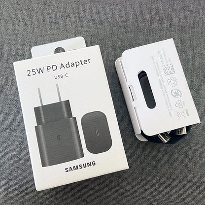 Adaptador de pared superrápido EP-TA800 de Samsung con carga rápida y cable USB-C de 100 cm para Galaxy Note 10, 20, S22, S21 Ultra, S10+, A55 y A15 Plus.