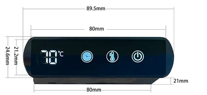 Termostato digital con pantalla, temporizador y sensor para tuberías de acero en el baño. Calentador eléctrico de toallas.