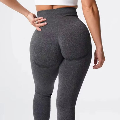 Nuevas mallas deportivas sin costuras con estampado moteado de contorno para mujer, suaves, para entrenamiento, fitness, yoga, cintura alta, ropa de gimnasio.