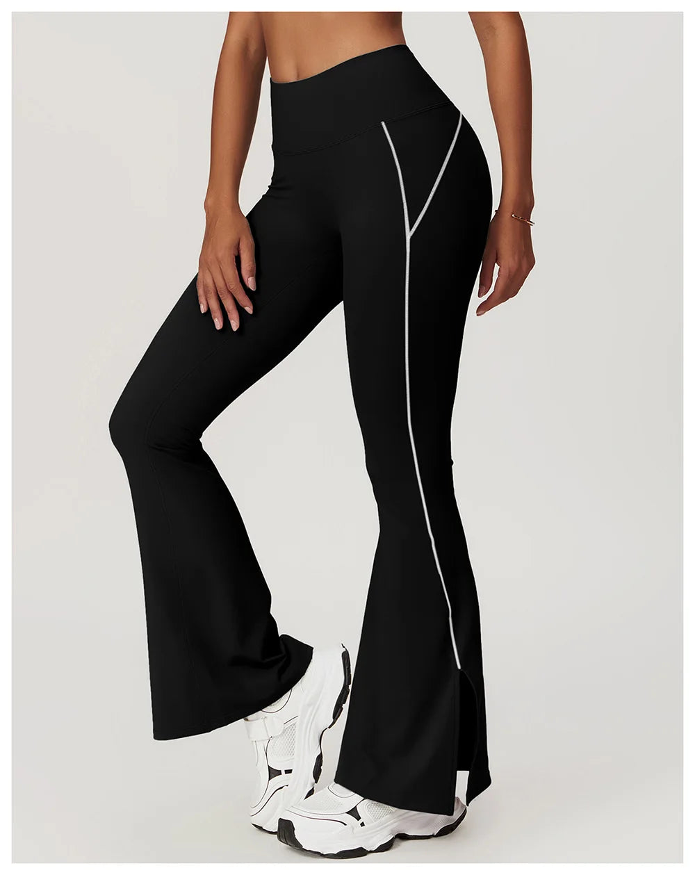 Leggings acampanados, pantalones de yoga para mujer, cintura alta, transpirables, de pierna ancha, ideales para gimnasio, deportes y danza.