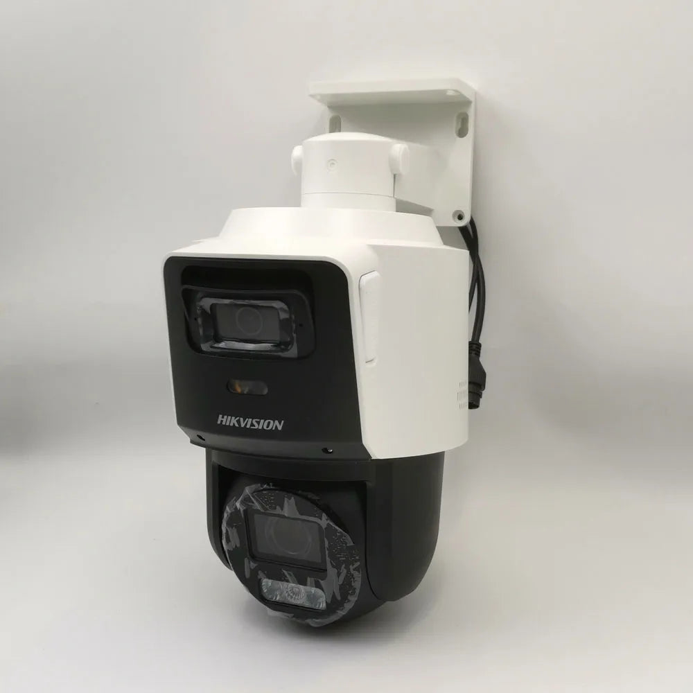 Cámara de red PTZ DarkFighter Hikvision DS-2SE3C404MWG-E/14 TandemVu original de 4MP+4MP con zoom óptico 4x y zoom digital 16x, infrarrojos y PoE.