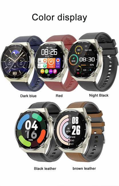 Reloj inteligente con tratamiento láser para hombres, dispositivo con ECG, PPG, frecuencia cardíaca, azúcar en sangre, monitor de salud, para Android e iOS, 2024