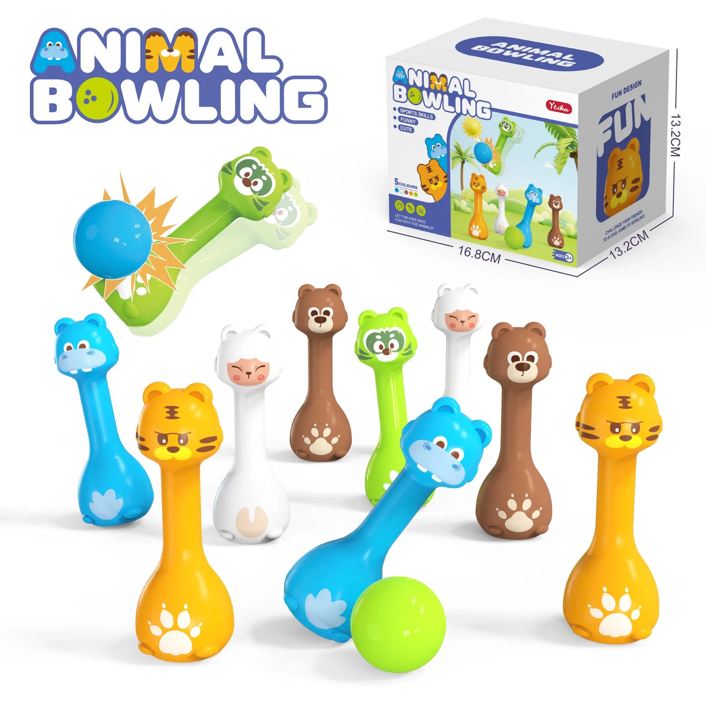 Juegos de bolos para niños, juguetes con formas de animales, interacción entre padres e hijos, juguetes educativos, entretenimiento para interiores y exteriores.