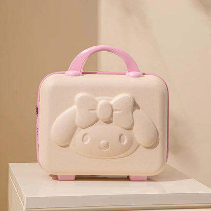 Maleta original de Hello Kitty con dibujos animados, estuche de viaje para cosméticos, gran capacidad, multifuncional, sencilla, con cerradura, bonitos regalos hechos a mano.