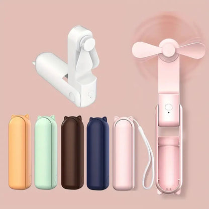 Ventilador portátil de diseño Hook, mini ventilador de mano, diseño único, ventilador de mano personal portátil, recargable por USB con potente turboventilador.