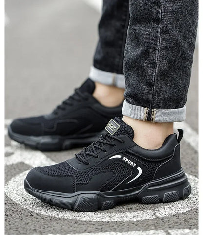 Zapatos de trabajo de seguridad transpirables para hombre – Zapatillas de verano a prueba de pinchazos con puntera de composite y protección aislante