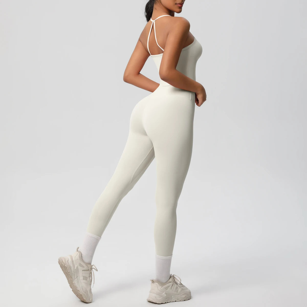 Conjunto de top de yoga halter, traje de gimnasio para fitness, entrenamiento, top deportivo sin mangas, espalda cruzada, ropa interior deportiva, control de abdomen, adelgazante