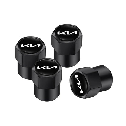 4 tapones para válvulas de neumáticos de coche con logotipo, accesorios para KIA EV6 Stinger RIO Sorento Picanto Ceed Borrego Syros K4 K5