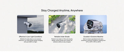 Cámara adicional eufyCam S3 Pro de eufy Security, cámara solar inalámbrica para exteriores, visión nocturna MaxColor, cámara 4K con panel solar