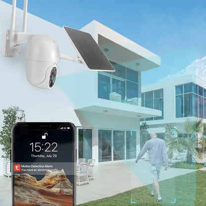 Cámara solar WiFi Tuya para exteriores, resistente al agua, 3 MP, 5 W, batería de 10000 mAh, aplicación Smart Life, PTZ inalámbrico, PIR, CCTV, seguimiento automático, 2K