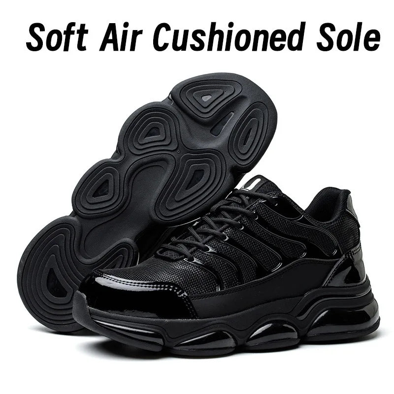 Botas de trabajo de seguridad para hombre con puntera de acero, nuevas, antiaplastamiento y antipinchazos. Calzado antideslizante para hombre, modelos para las cuatro estaciones.