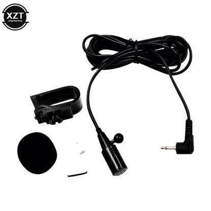 Micrófono de audio profesional para coche, conector jack de 2,5 mm y 3 m, minimicrófono externo con cable para DVD, radio, mono de 2 polos.
