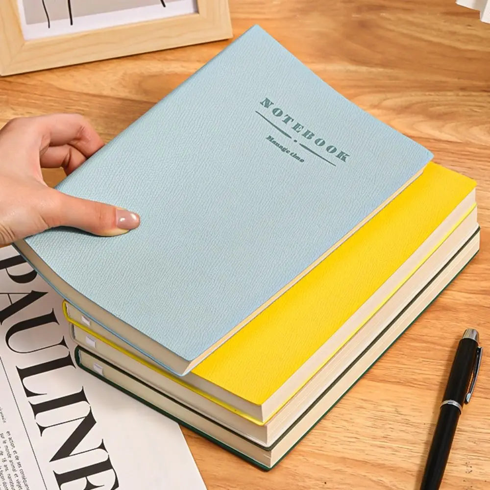 Útiles escolares, cuaderno de cuero suave con tapa de PU, cuadernos, blocs de escritura, cuaderno de oficina, diario, libro, papelería, cuaderno escolar