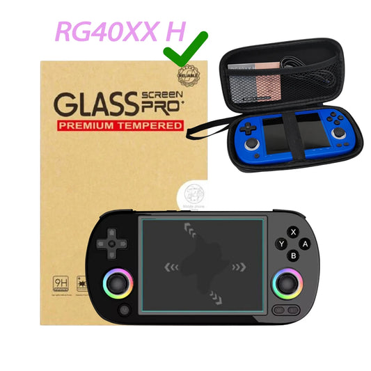 Estuche rígido para consola de videojuegos Anbernic RG40XX H, protector de pantalla y estuche de transporte, bolsa de almacenamiento, accesorios para juegos RG40XX H