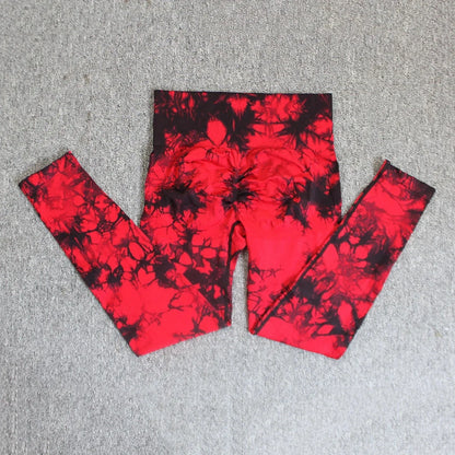 Pantalones de yoga sin costuras, gruesos, ajustados, de talle alto, deportivos, teñidos en lana, con efecto melocotón en los glúteos, largos y ceñidos, para hacer ejercicio.