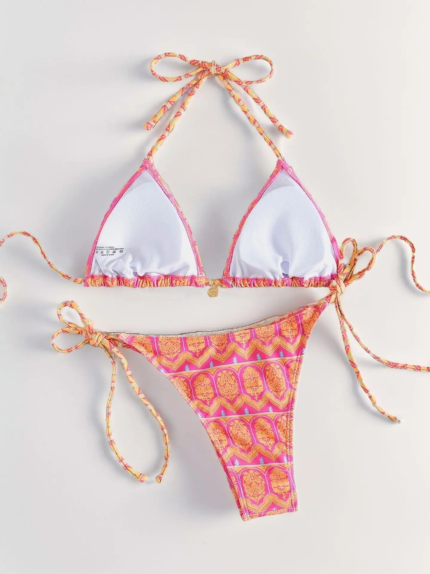 Conjunto de bikini para mujer, novedad de 2025, con tiras laterales ajustables, traje de baño de alta gama, sexy, de dos piezas, para playa, de verano, push up.
