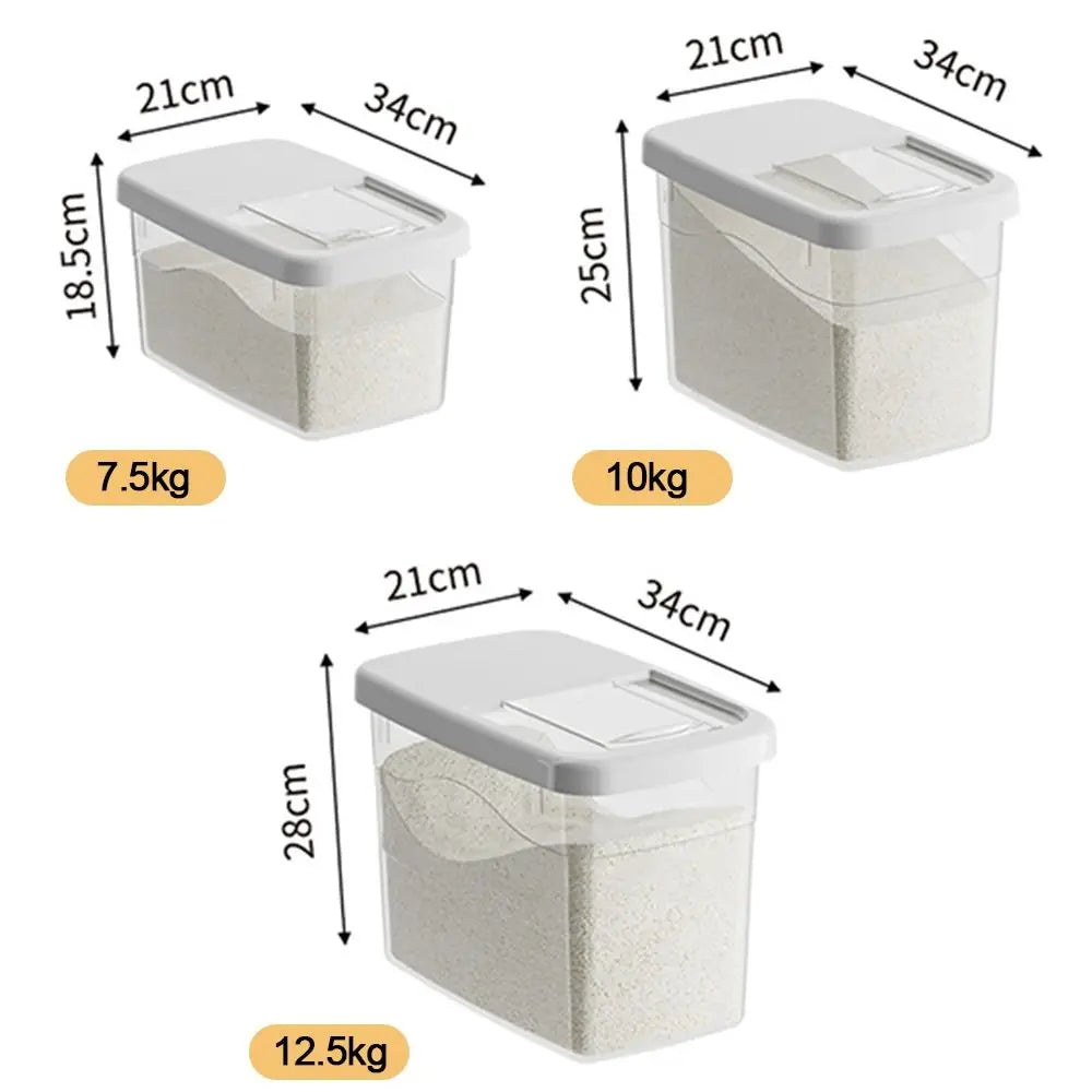 Contenedor de cereales, grano, alimentos, cubo de arroz, tanque, a prueba de humedad e insectos, caja sellada para almacenar arroz, accesorios de cocina