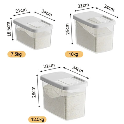 Contenedor de cereales, grano, alimentos, cubo de arroz, tanque, a prueba de humedad e insectos, caja sellada para almacenar arroz, accesorios de cocina