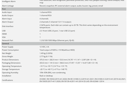 NVR Dahua original NVR4208-4KS3, NVR4216-4KS3 y NVR4232-4KS3, grabador de vídeo en red 4K de 8/16/32 canales, 1U, 2 discos duros, sin puertos PoE.