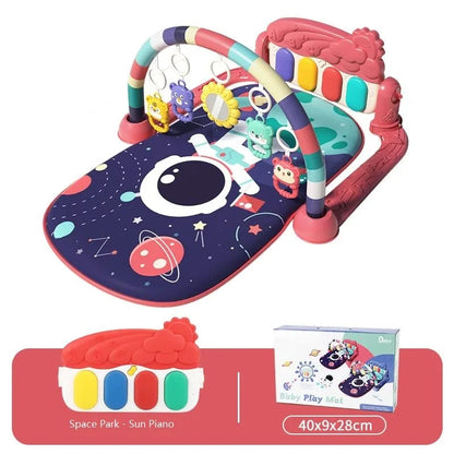Marco de fitness multifuncional para niños, juguetes musicales para bebés, pedales, piano, marco de fitness, juego de rompecabezas, manta, tapete educativo, juguete de regalo