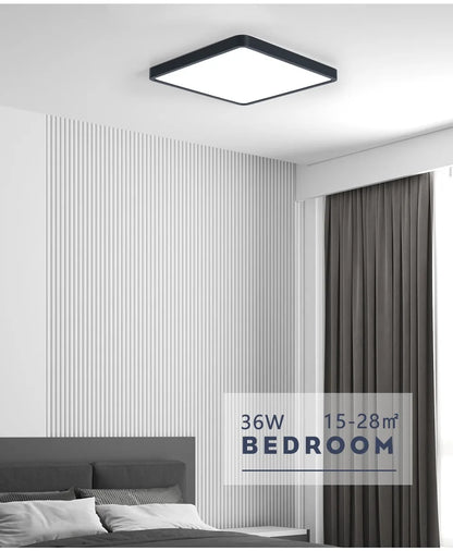 Lámpara de techo LED inteligente MARPOU Tuya con diseño de madera, control por voz mediante aplicación Alexa/Google y mando a distancia. Lámpara de techo cuadrada para salón.