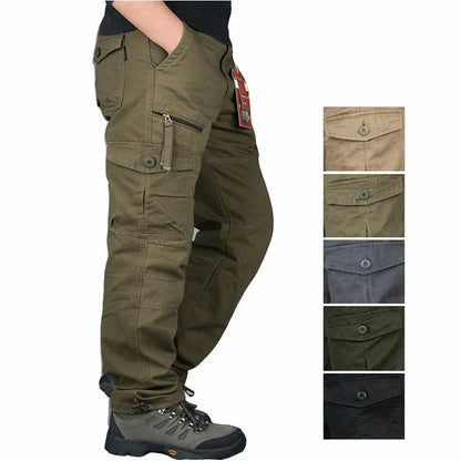 2025 New Autumn Cargo Pants Men Fashion Military Outdoors Man Trousers Long Warm Tactical Cotton Khaki Cargo Pants For Man