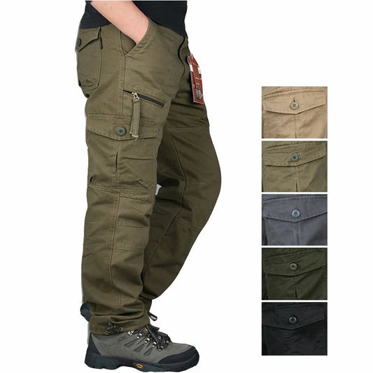 2025 New Autumn Cargo Pants Men Fashion Military Outdoors Man Trousers Long Warm Tactical Cotton Khaki Cargo Pants For Man