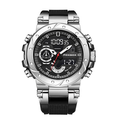 Reloj LIGE para hombre, correa de moda, deportivo, militar, calendario semanal, relojes de cuarzo, LED, pantalla dual, cronógrafo, relojes digitales para hombre