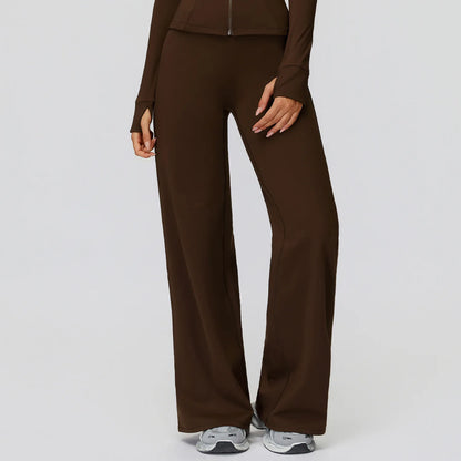 Women High Waist Wide Leg Pants Leggings Fitness Bell-bottoms Yoga Flared Leggings Push Up Gym Workout Flared Pants Sportswear
