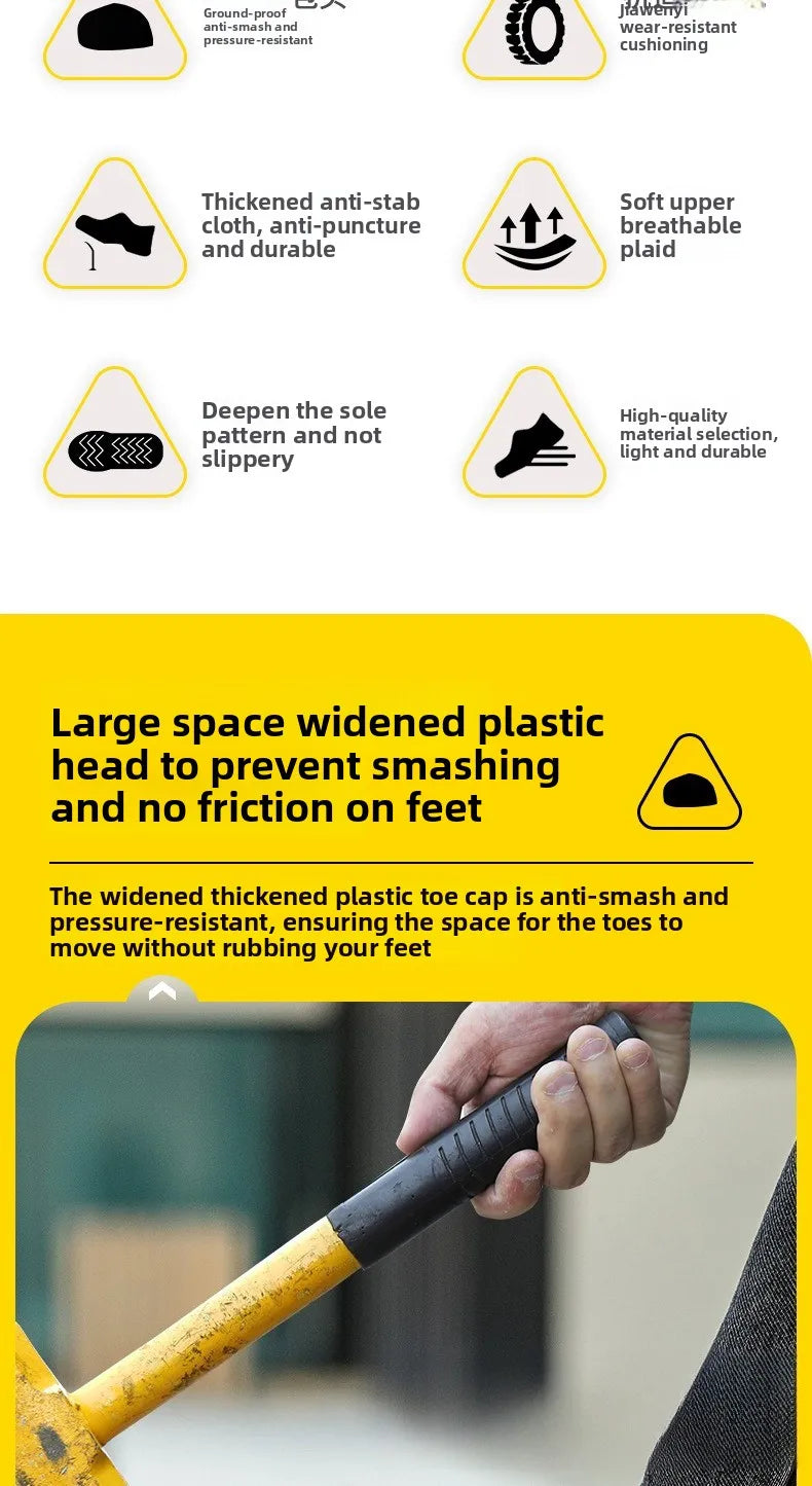 Calzado de protección laboral para hombre, anti-aplastamiento, anti-perforación, aislante 10KV, resistente al desgaste, calzado eléctrico de seguridad.