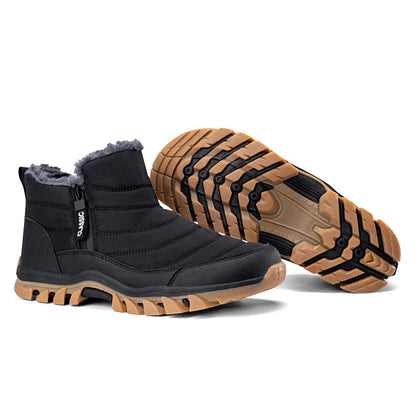 Botas de hombre para mantener el calor, zapatos de invierno para hombre, botines impermeables, zapatos de piel, botas de nieve, zapatos casuales de invierno, botines para hombre