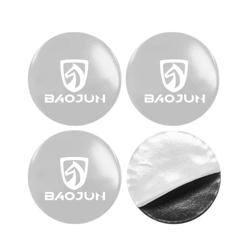 Tapacubos central para rueda de coche, calcomanía con logotipo y emblema, 56 mm, 60 mm y 65 mm, para Baojun 510, 730, 360, 560, RS-5, 530 y 630.